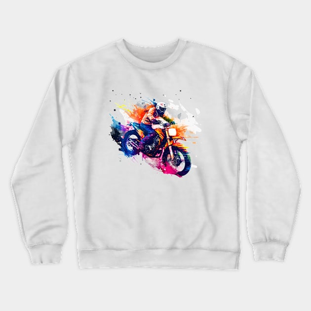 Dirt biking Crewneck Sweatshirt by advmotoart